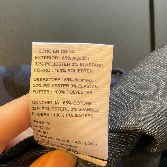 Harlyn Anthropologie Black Blue Leopard Print Onca Culotte Pants Sz 12 Wide Leg - Picture 6 of 9